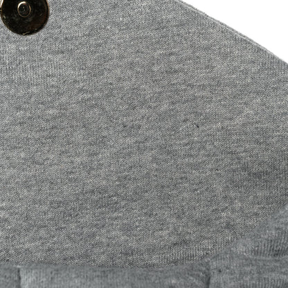 Saint Laurent Jersey Quilted Small Loulou Puffer Monogram Chain Satchel Grey Cloud 10 of 11