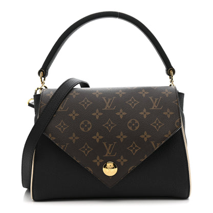 Louis Vuitton Grained Calfskin Monogram Double V Black 1 of 12