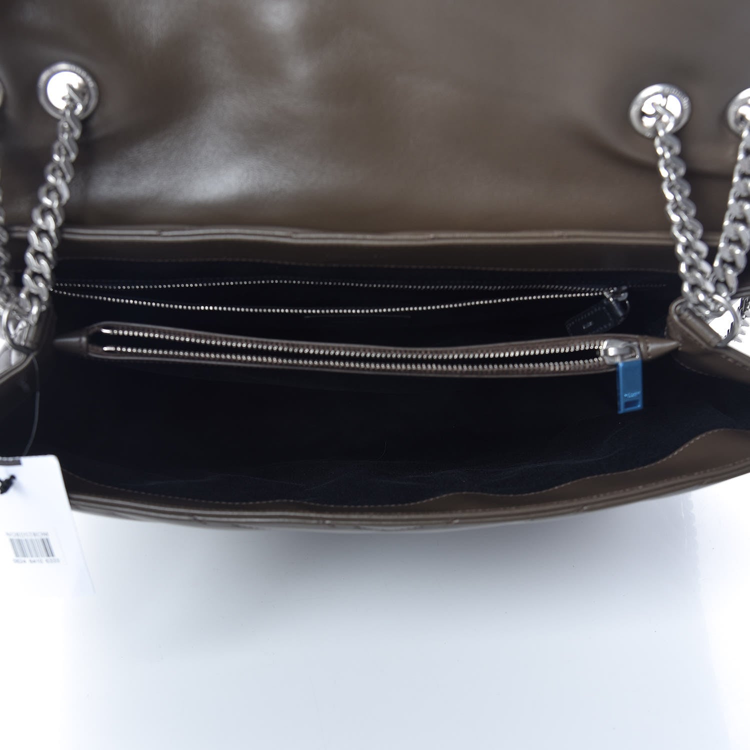 Saint Laurent Calfskin Y Quilted Monogram Large Loulou Chain Satchel Kaki Fonce 5 of 11