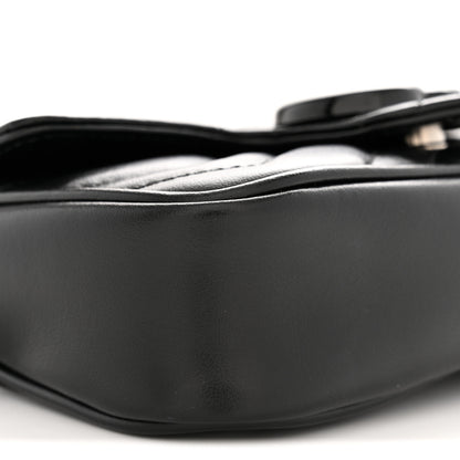 Gucci Calfskin Matelasse Monochrome GG Marmont Chain Belt Bag Black 9 of 11