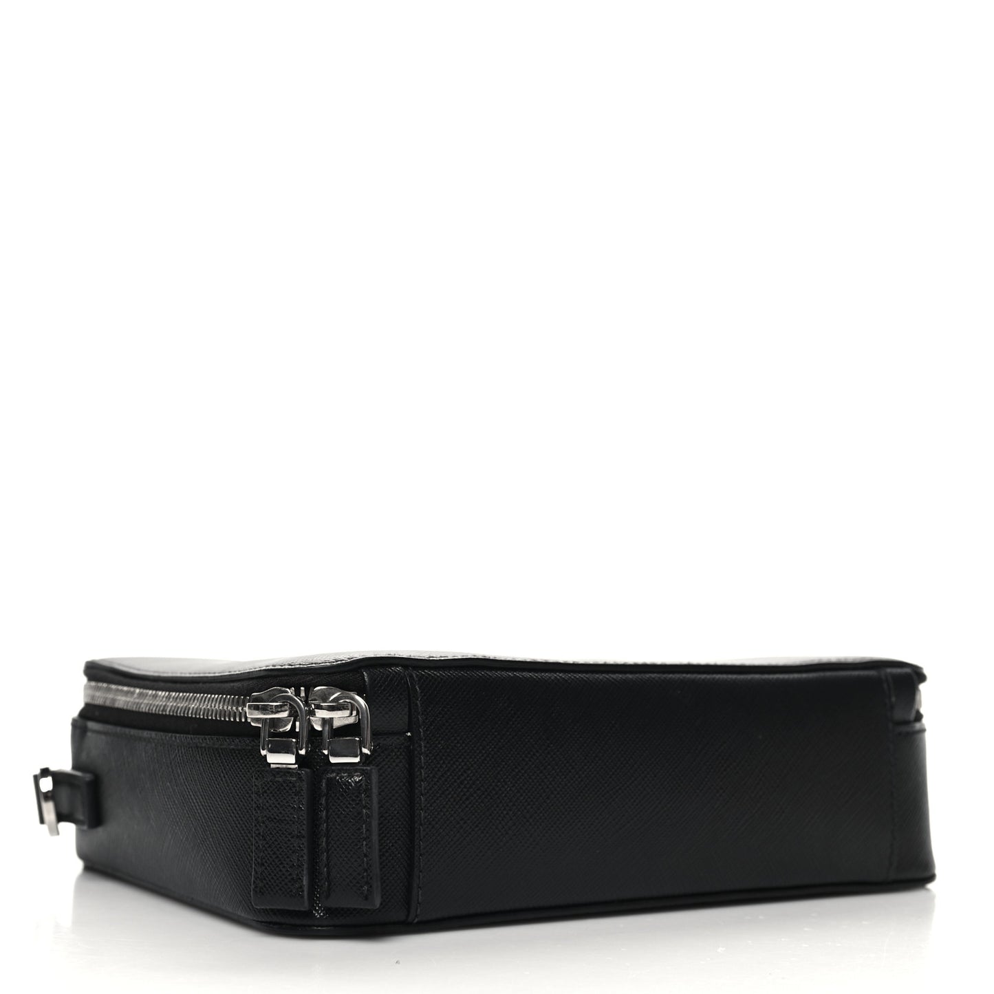Saffiano Travel Medium Brique Crossbody Bag Black