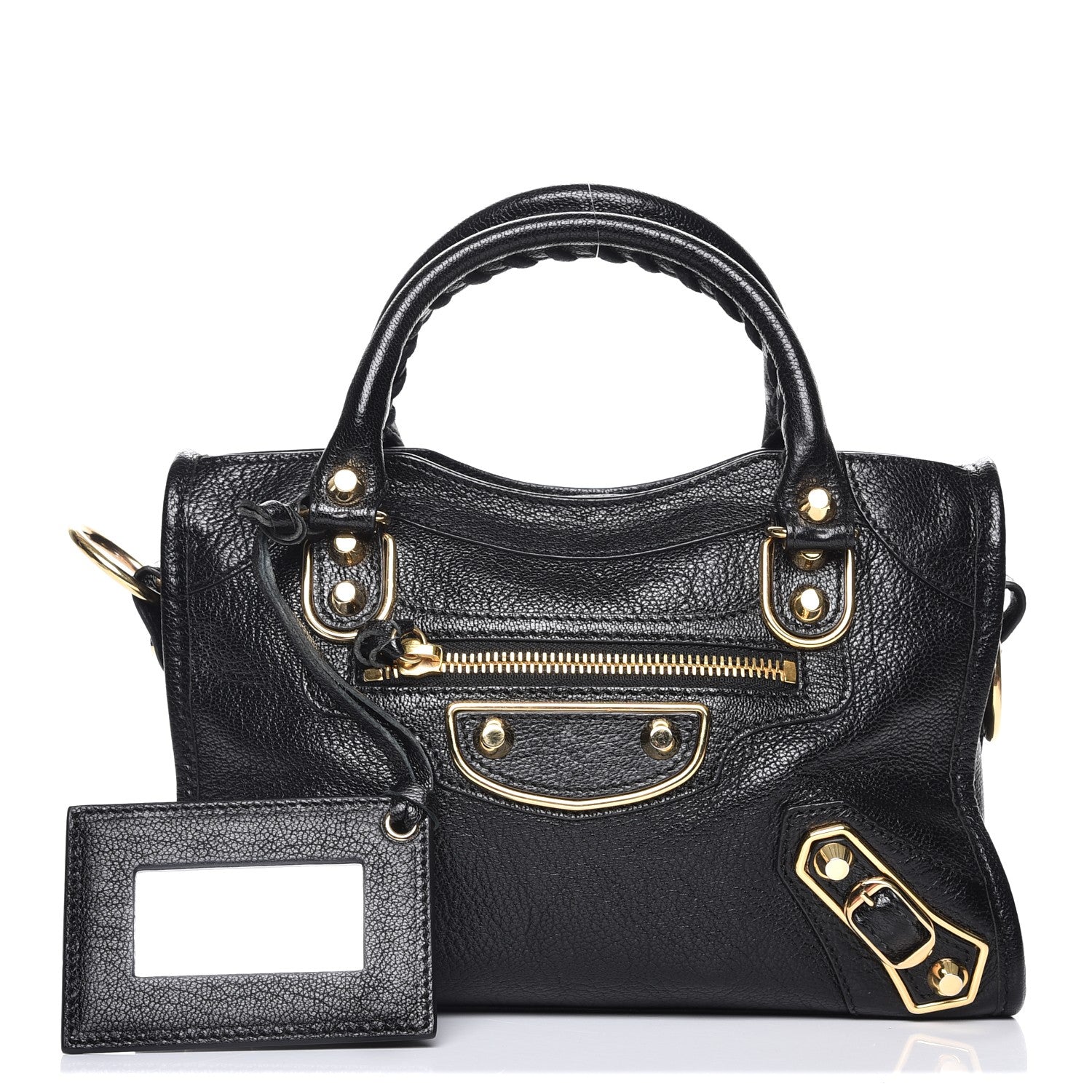 Balenciaga Chevre Gold Metallic Edge Hardware Mini City Black 1 of 7