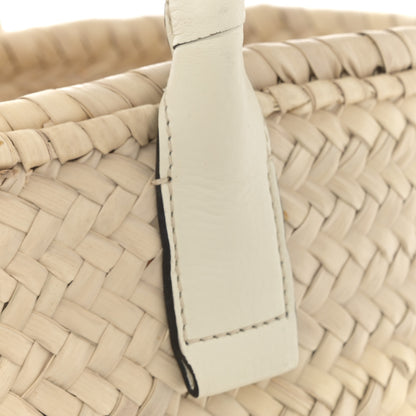 Chloe Raffia Grain Calfskin Medium Marcie Basket White 12 of 14