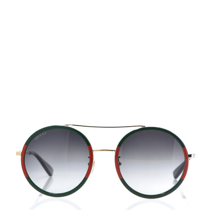 Gucci Round Frame Sunglasses GG0061S Blue Red 2 of 8