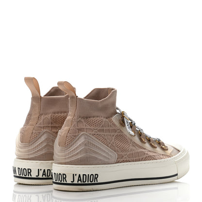 Christian Dior Technical Mesh Cannage Womens Walk'n Dior High Top Sneakers 37 Nude 3 of 4