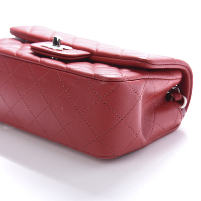 Chanel Lambskin Quilted Mini Rectangular Flap Red 8 of 11