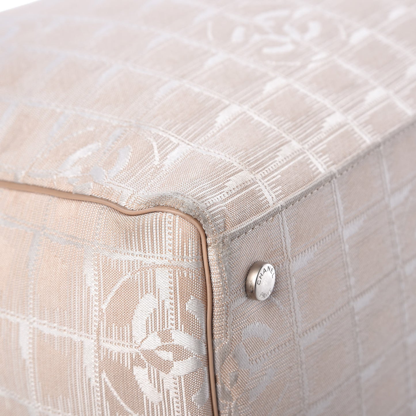 Nylon Small Travel Duffle Beige