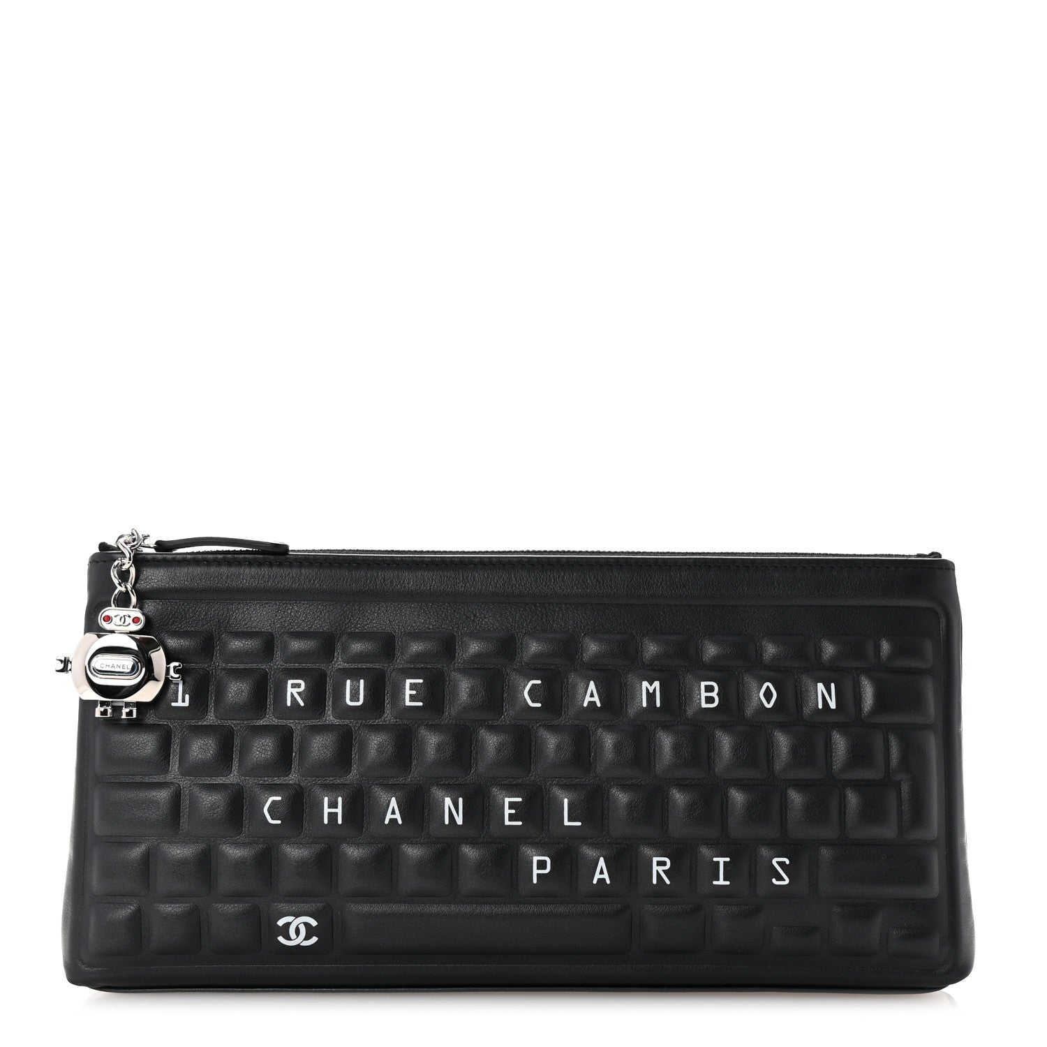 Chanel Metallic Calfskin Keyboard Pouch Black 1 of 6