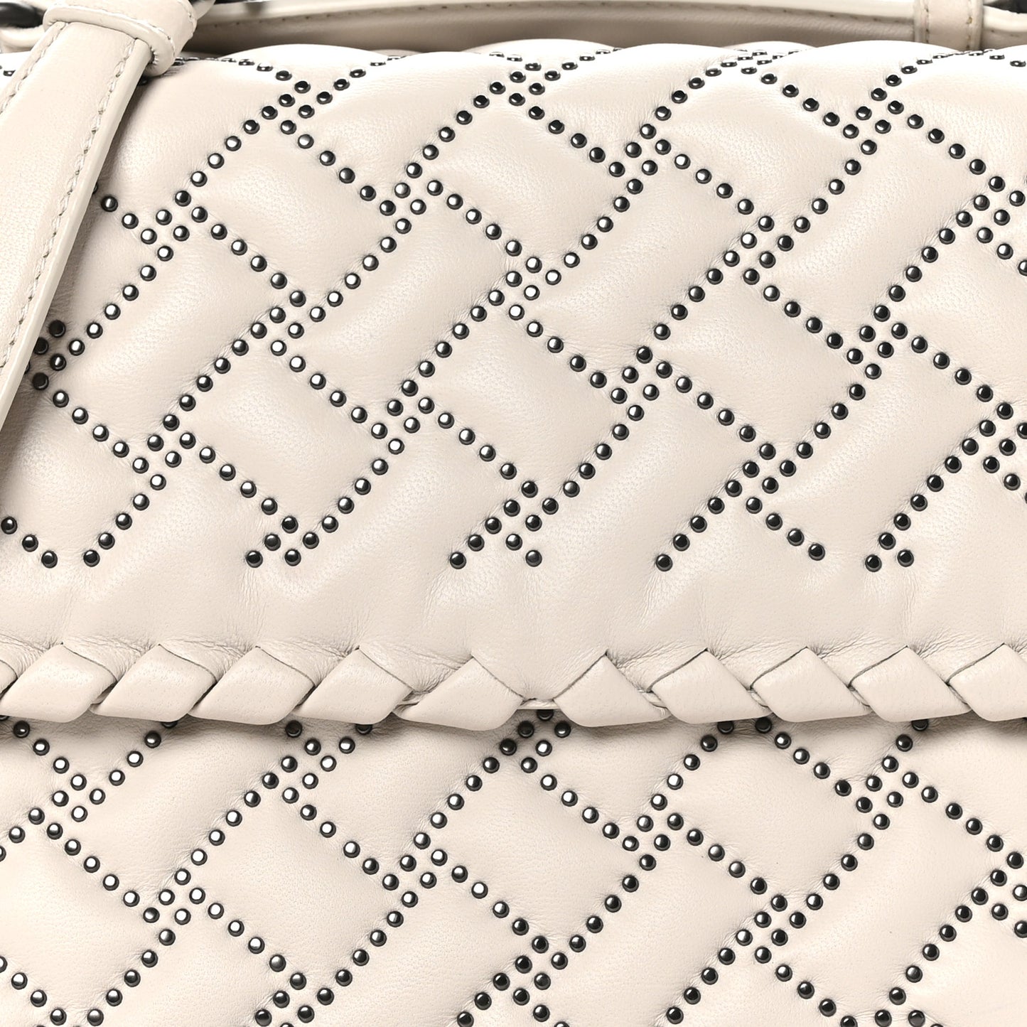 Nappa Intrecciato Microstuds Small Olimpia Shoulder Bag Plaster