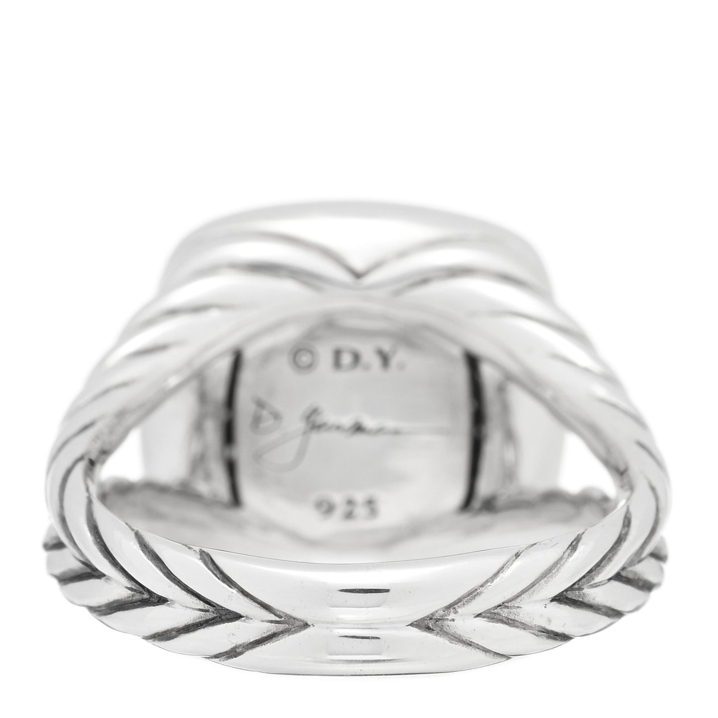 Sterling Silver Diamond 11mm Albion Pave Ring 54 7