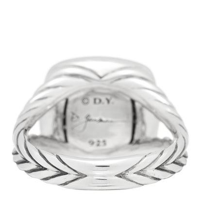 David Yurman Sterling Silver Diamond 11mm Albion Pave Ring 54 7 3 of 5