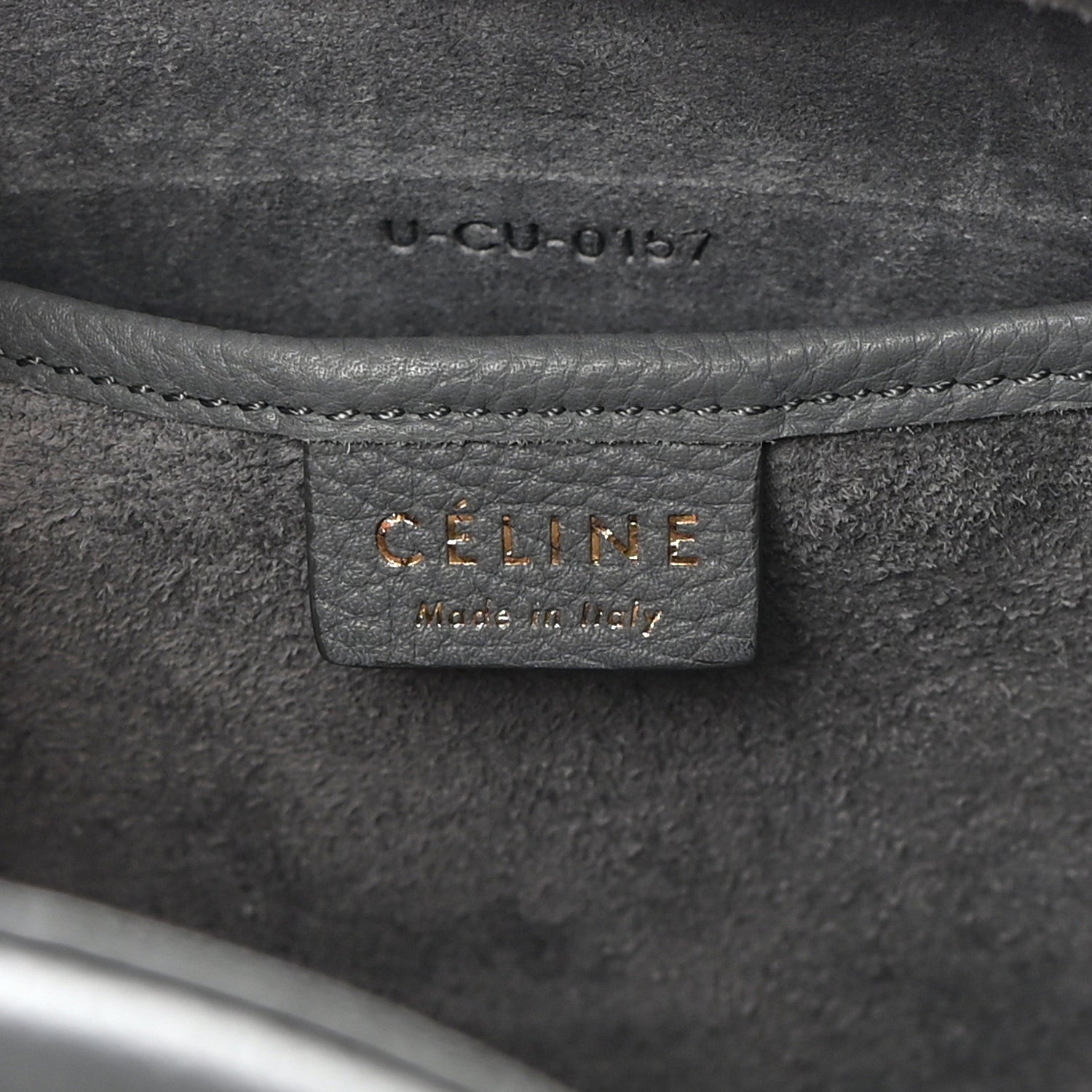 Celine Baby Drummed Calfskin Nano Luggage Kohl 6 of 15