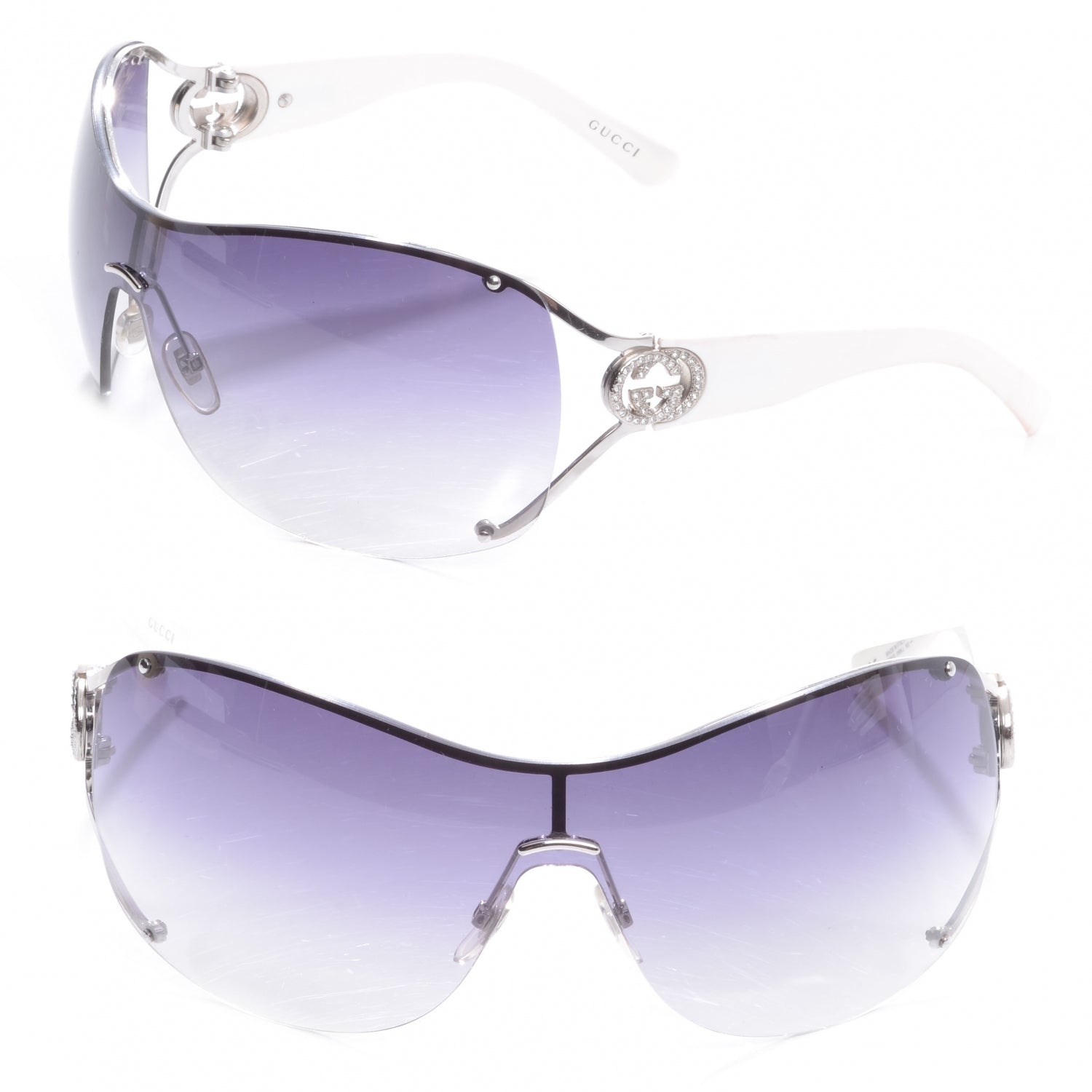 Gucci Frameless GG Logo Sunglasses GG 2808S White 1 of 5