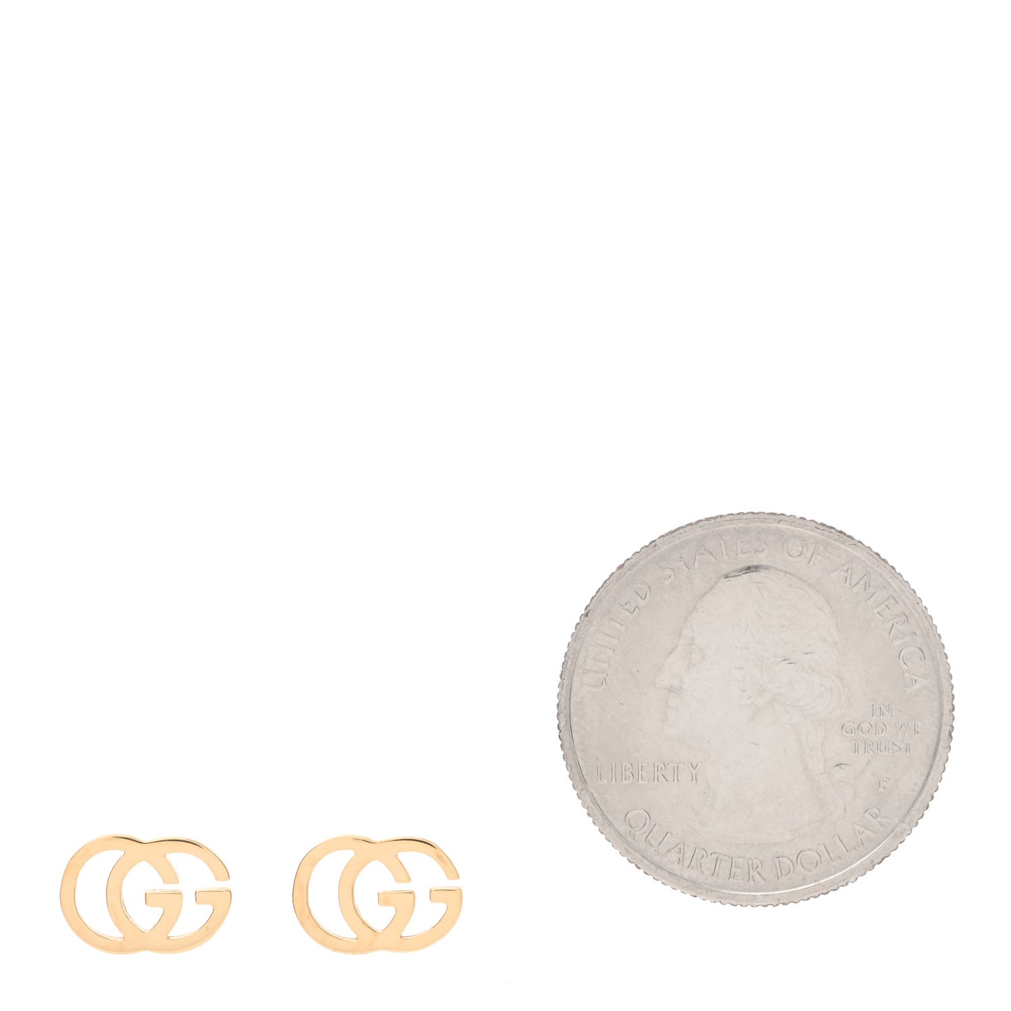 18K Yellow Gold GG Tissue Stud Earrings