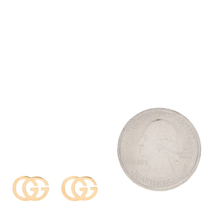 Gucci 18K Yellow Gold GG Tissue Stud Earrings 2 of 5