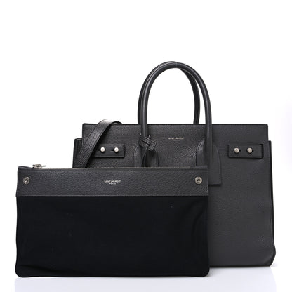 Saint Laurent Grained Calfskin Small Supple Sac De Jour Fog 3 of 14