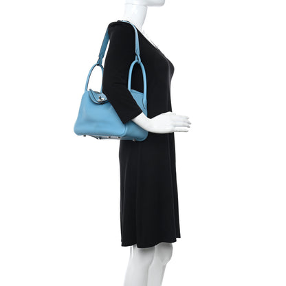 Hermes Taurillon Clemence Lindy 26 Bleu Du Nord 2 of 11