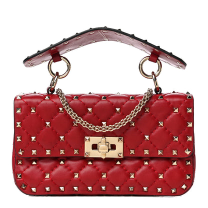 Valentino Garavani Nappa Small Rockstud Spike Shoulder Bag Rosso Valentino 1 of 14
