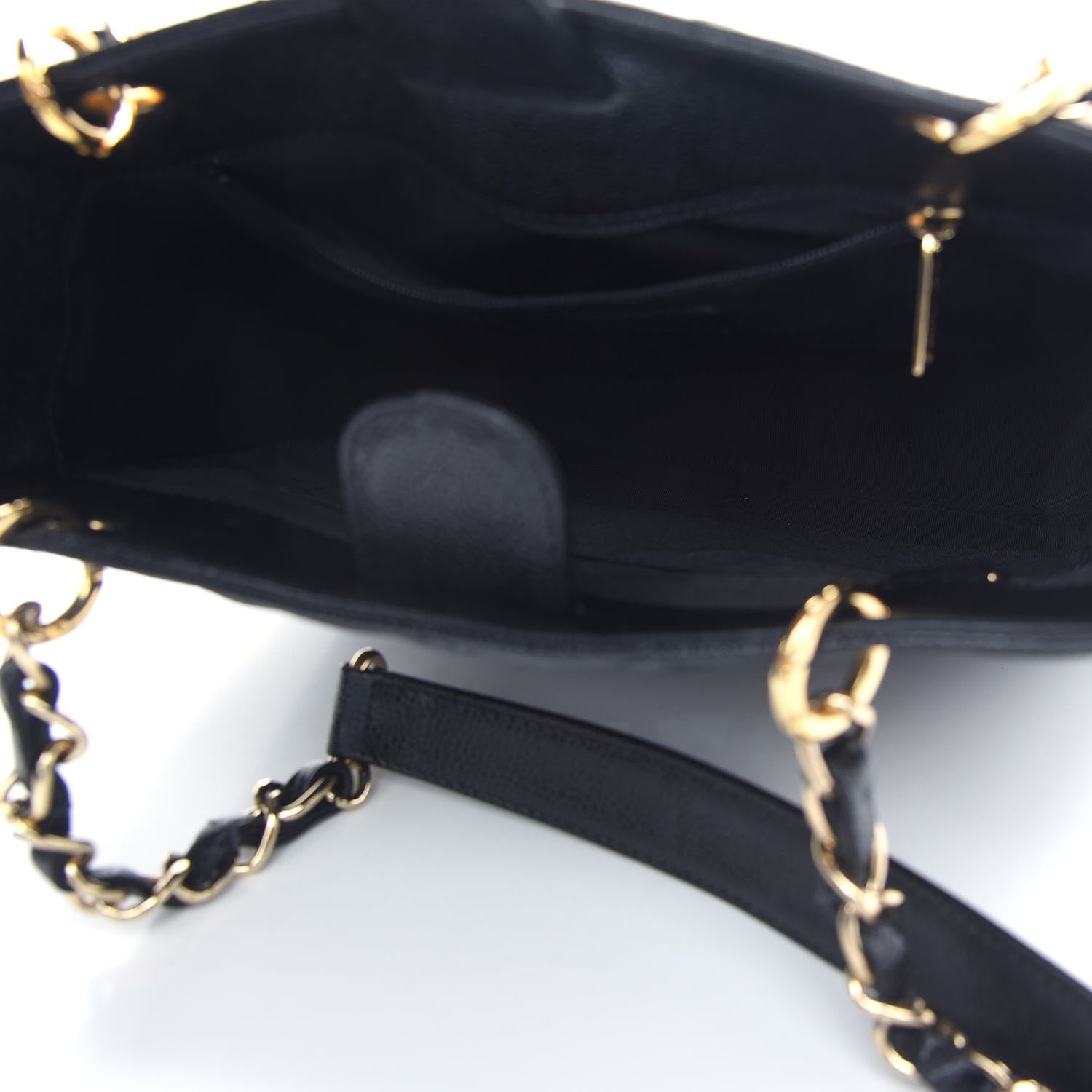 Chanel Caviar Quilted Petit Shopping Tote PST Black 5 of 9