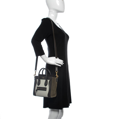 Celine Grained Baby Calfskin Nubuck Nano Tri-Color Luggage Olive 2 of 13
