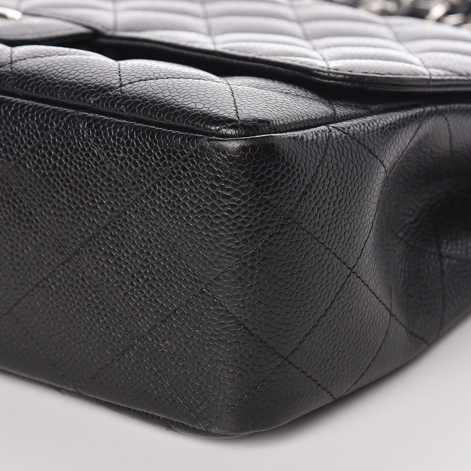 Chanel Caviar Quilted Jumbo Single Flap Black 8 of 10
