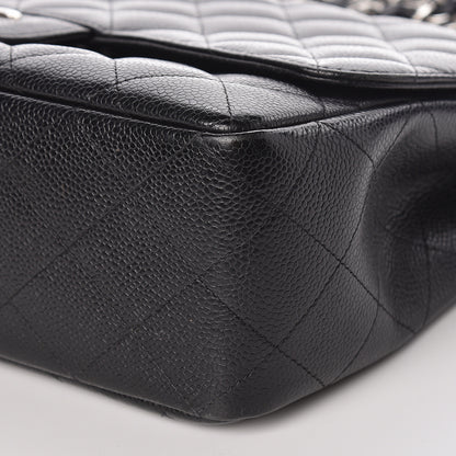 Chanel Caviar Quilted Jumbo Single Flap Black 8 of 10