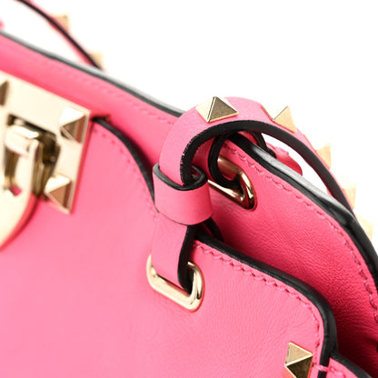Valentino Garavani Vitello Small Rockstud Tote Fuxia Fluo 13 of 13