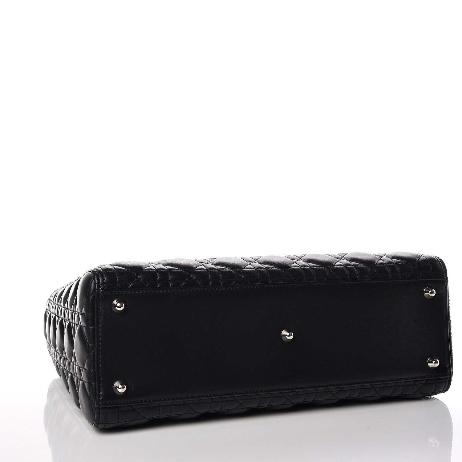 Christian Dior Lambskin Cannage Large Lady Dior Black 4 of 9