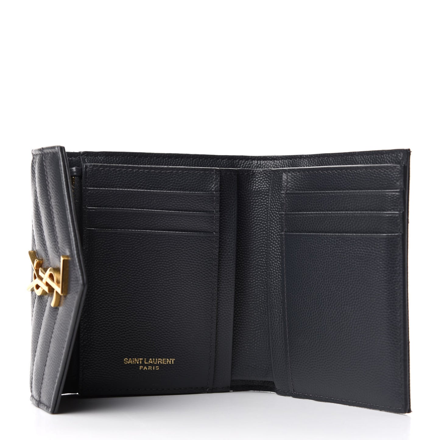 Grain De Poudre Matelasse Chevron Monogram Compact Tri Fold Wallet Smog