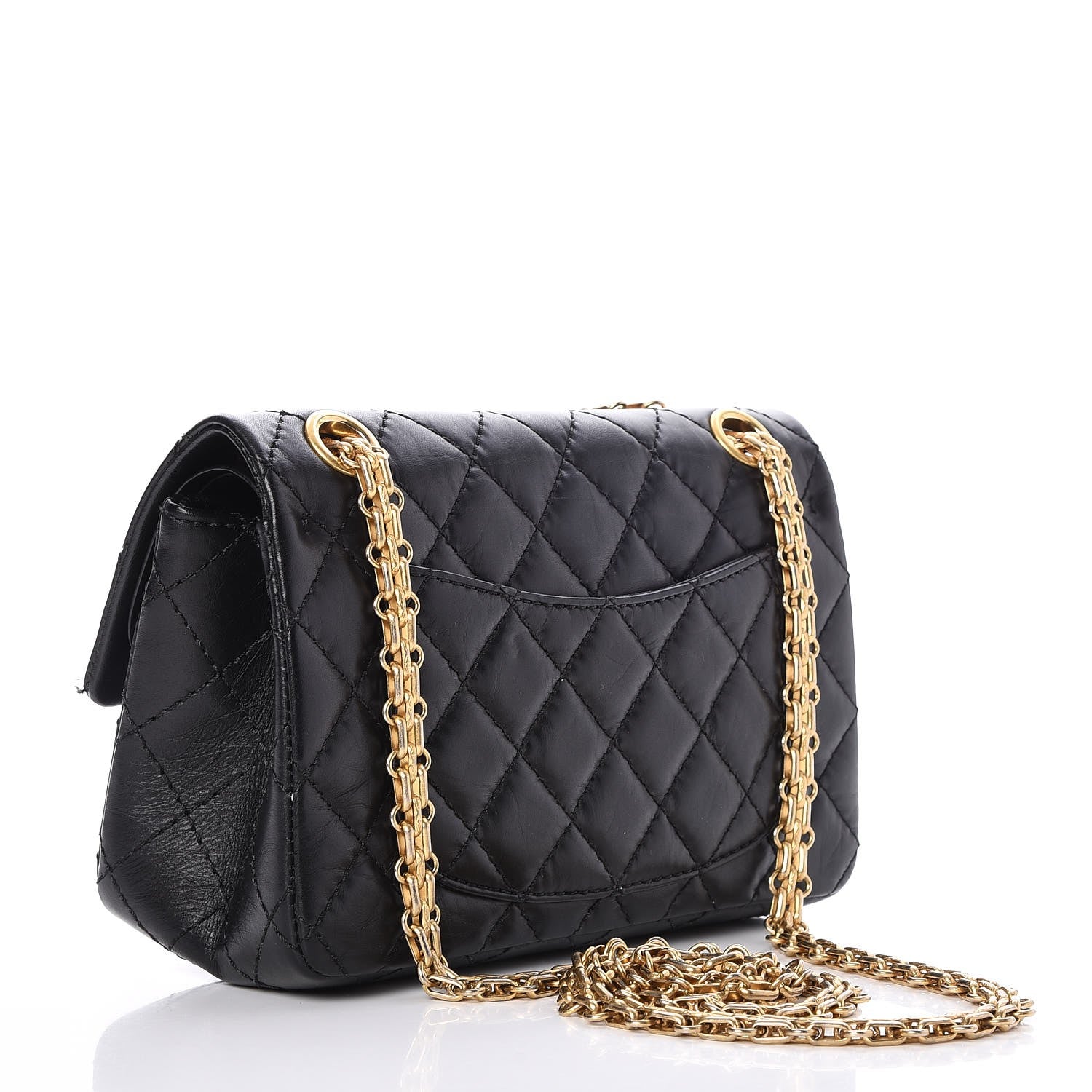 Chanel Aged Calfskin Quilted 2.55 Reissue 224 Flap Black 4 of 9