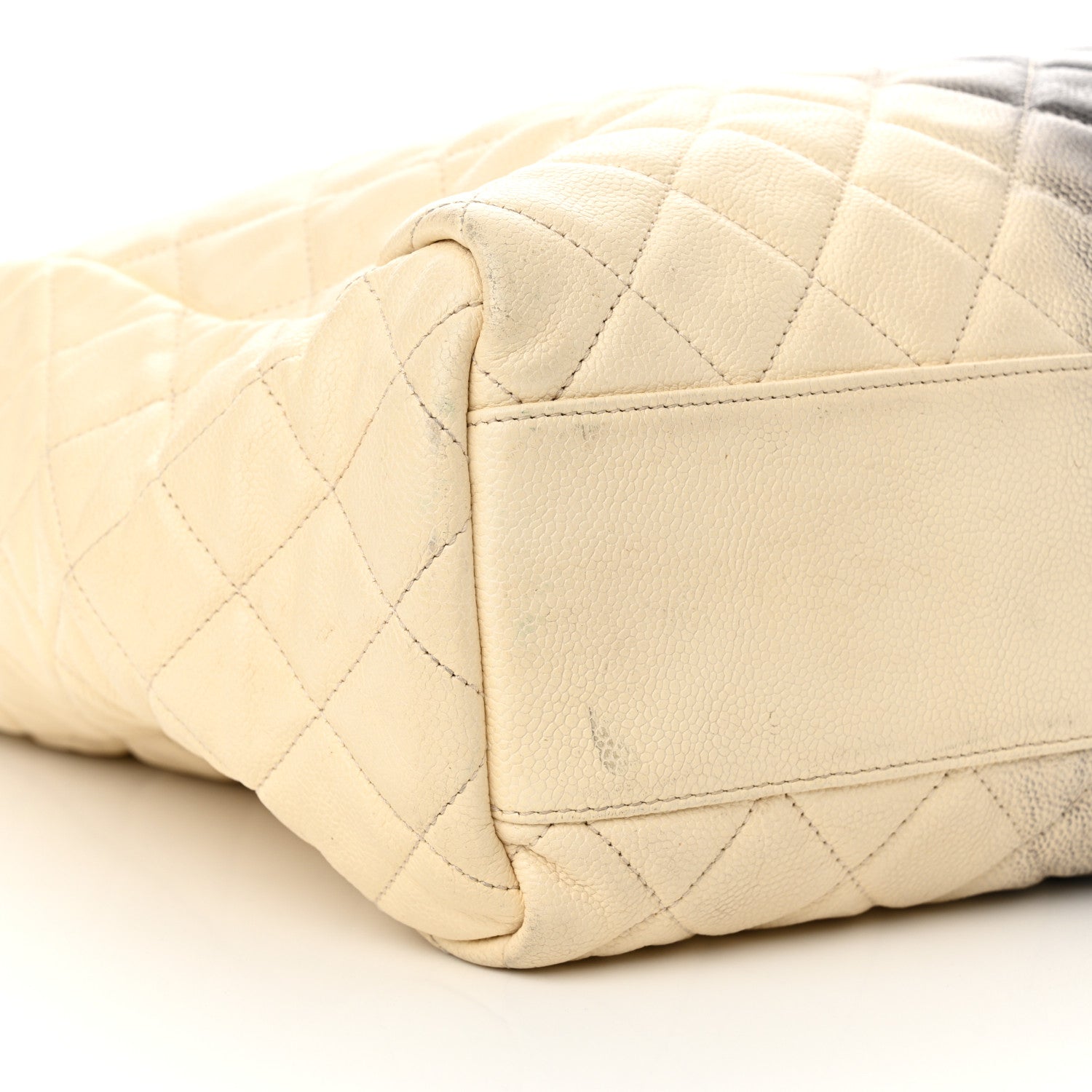 Chanel Caviar Ombre Large Shopping Tote White 9 of 19