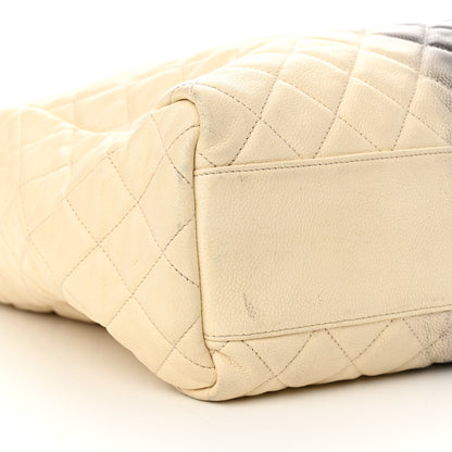 Chanel Caviar Ombre Large Shopping Tote White 9 of 19