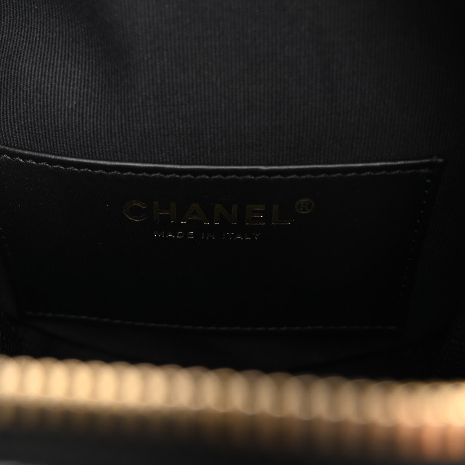 Chanel Caviar Quilted Small Round Vanity With Chain Black 6 of 10