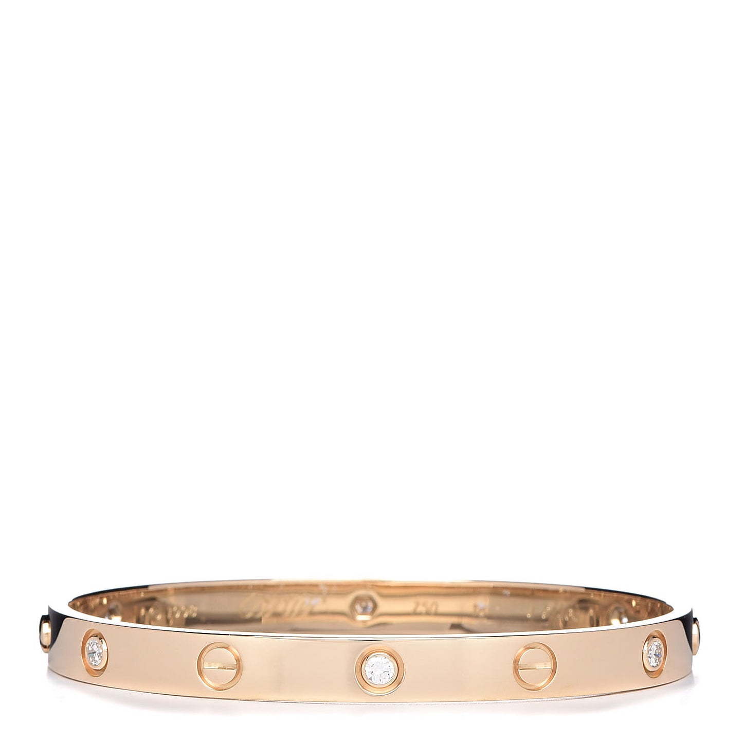 18K Yellow Gold 6 Diamond LOVE Bracelet 18