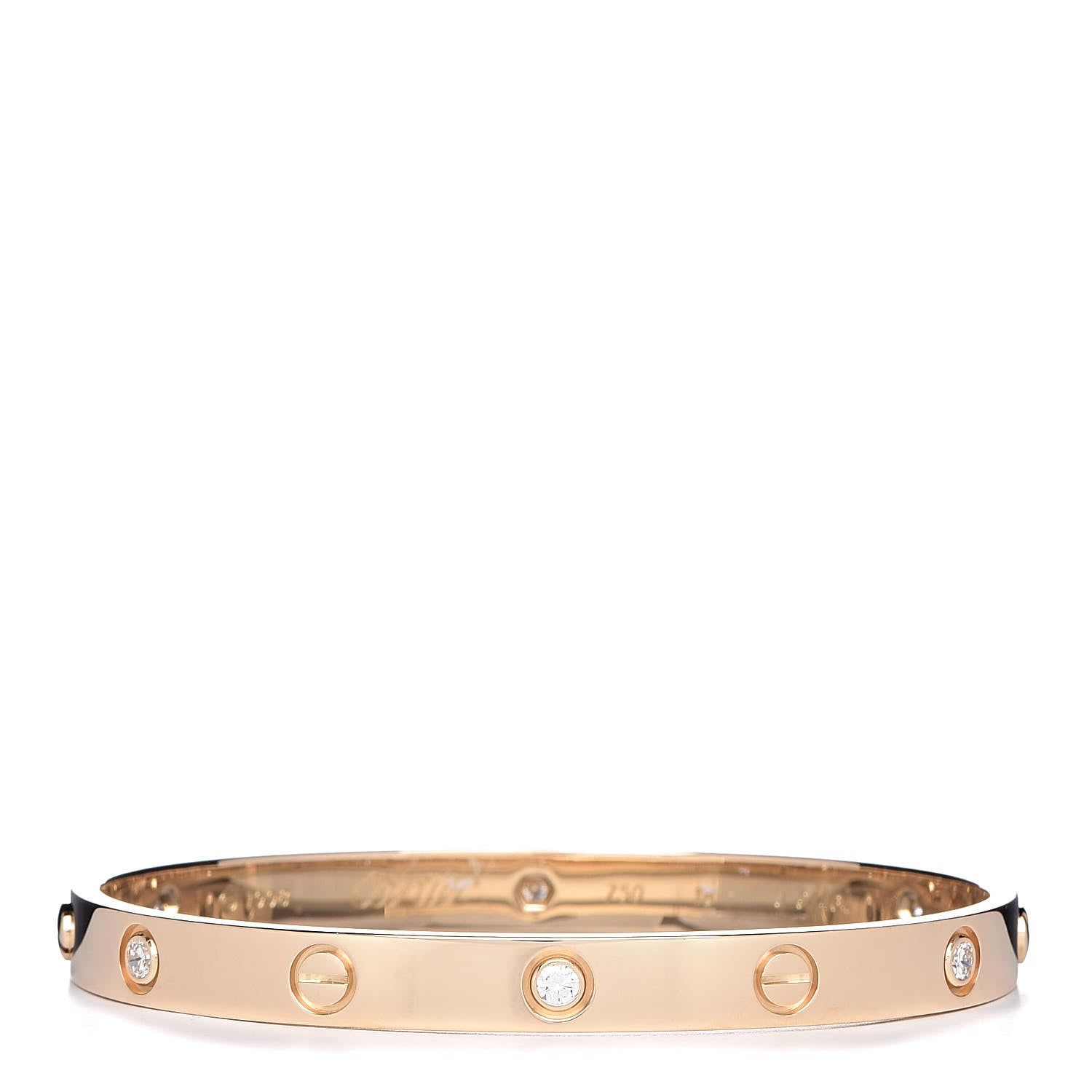 Cartier 18K Yellow Gold 6 Diamond LOVE Bracelet 18 1 of 9