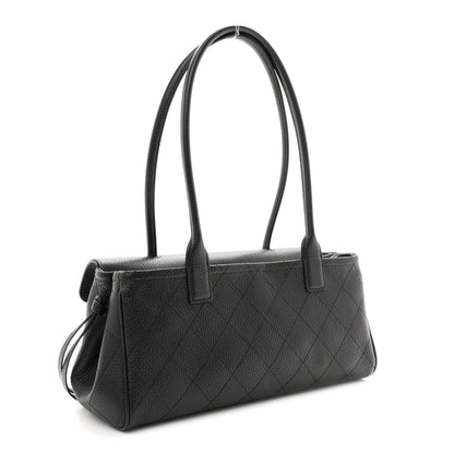 Chanel Grained Calfskin Stitched Urban Essentials Small Shopping Bag Black 3 of 10