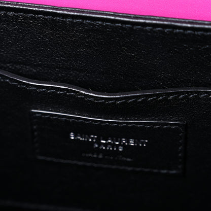 Saint Laurent Box Calfskin Monogram Medium Solferino Satchel Fuchsia 9 of 13