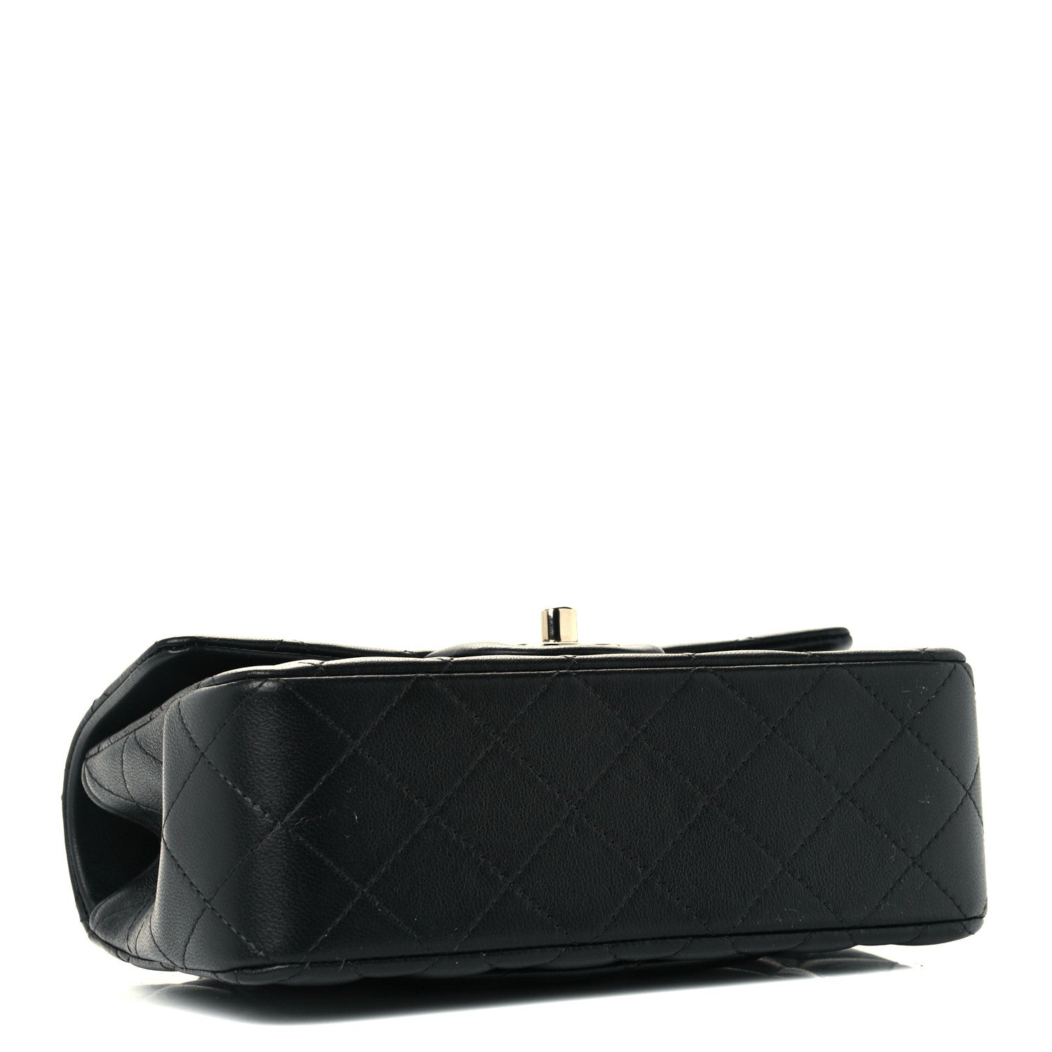 Chanel Lambskin Quilted Mini Top Handle Rectangular Flap Black 4 of 12