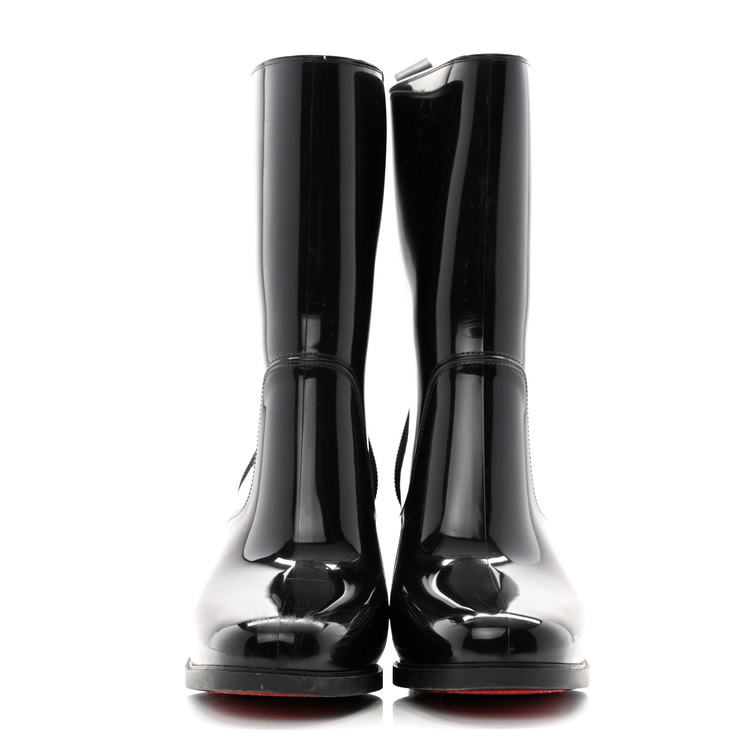 Christian Louboutin Recycled PVC Calfskin Loubirain 70 Boots 39 Black 2 of 13