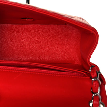 Chanel Lambskin Quilted Mini Square Flap Red 5 of 14