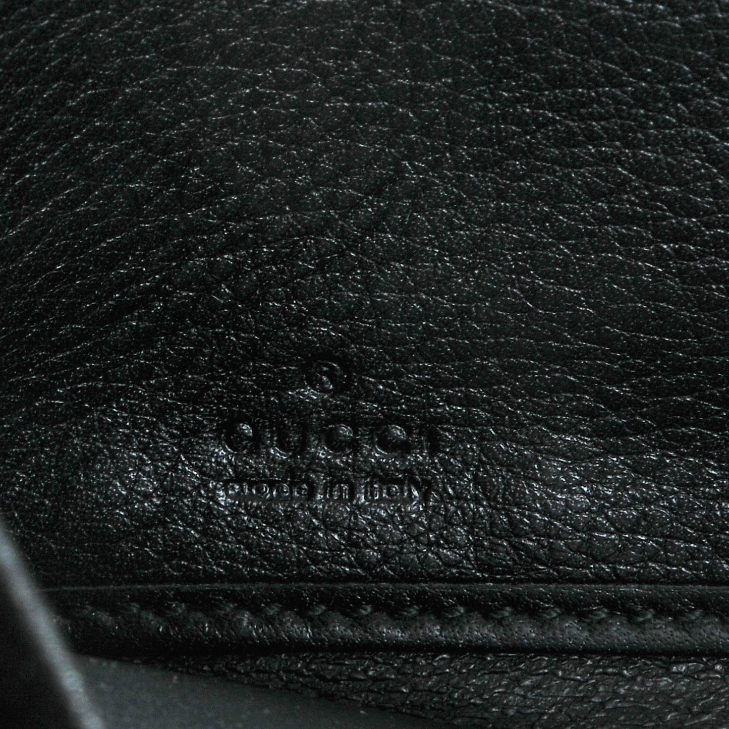 Guccissima Margaux Calfskin Metal Bar Zip Around Wallet Black