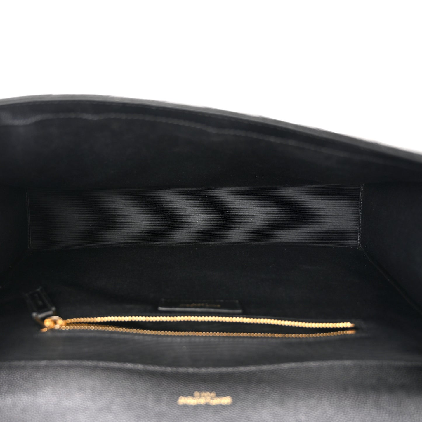 Grain De Poudre Matelasse Chevron Large Monogram Satchel Black