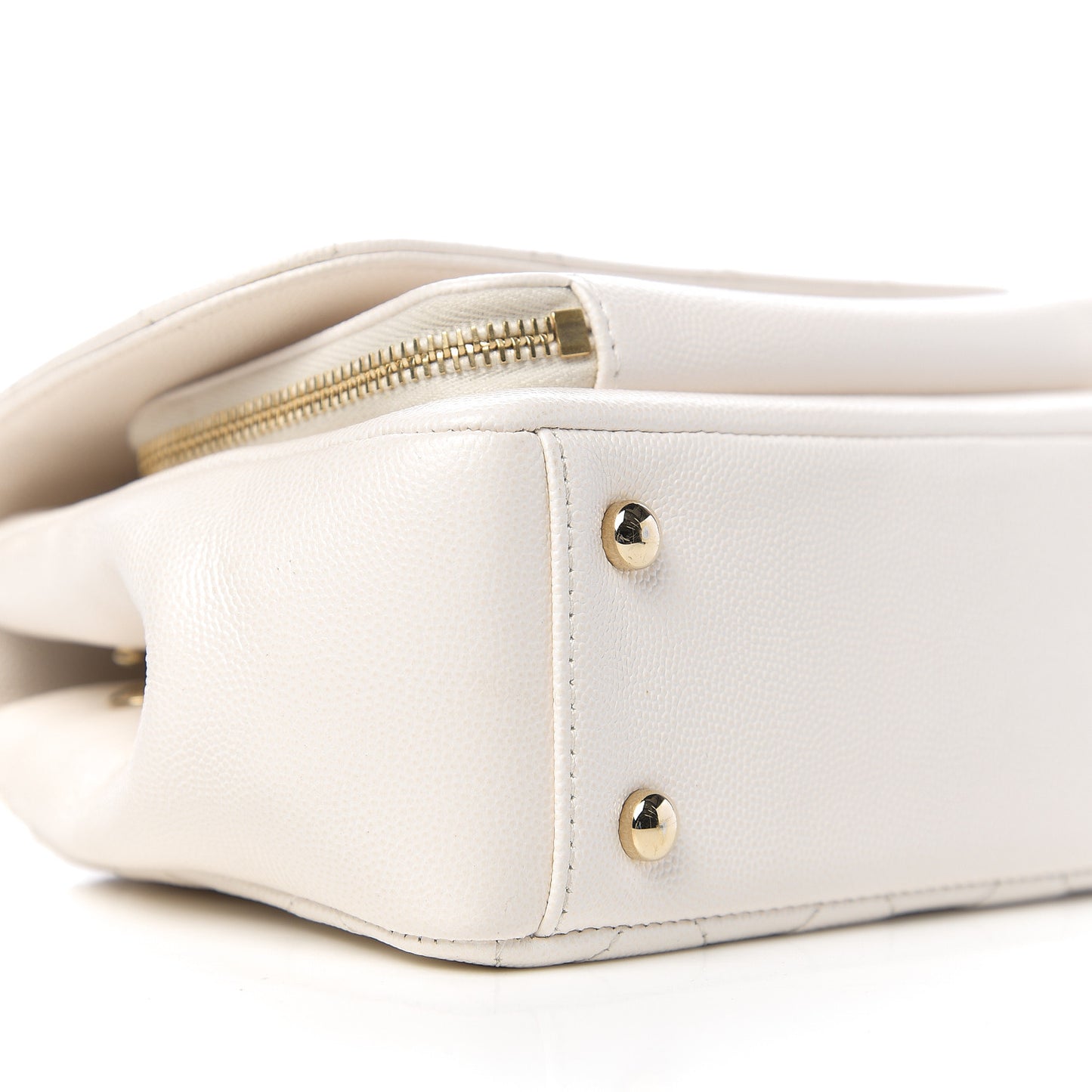 Caviar Quilted Mini Business Affinity Flap White