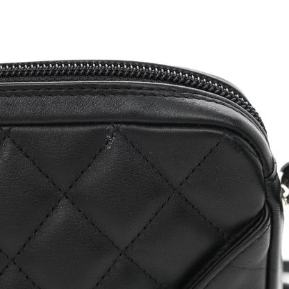Chanel Calfskin Quilted Cambon Pochette Black White 11 of 11