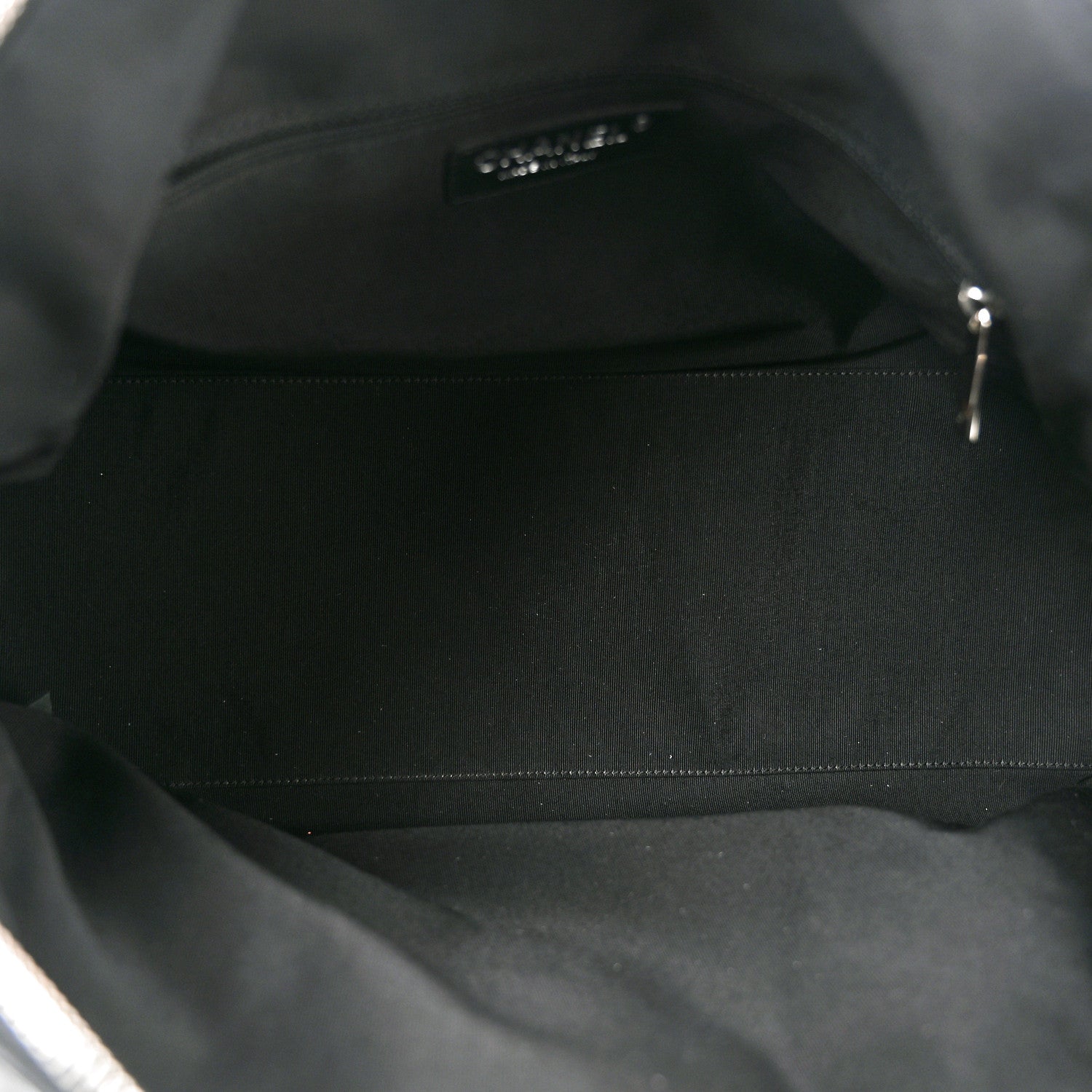 Chanel Calfskin CC Chevron All Day Long Boston Black 5 of 11