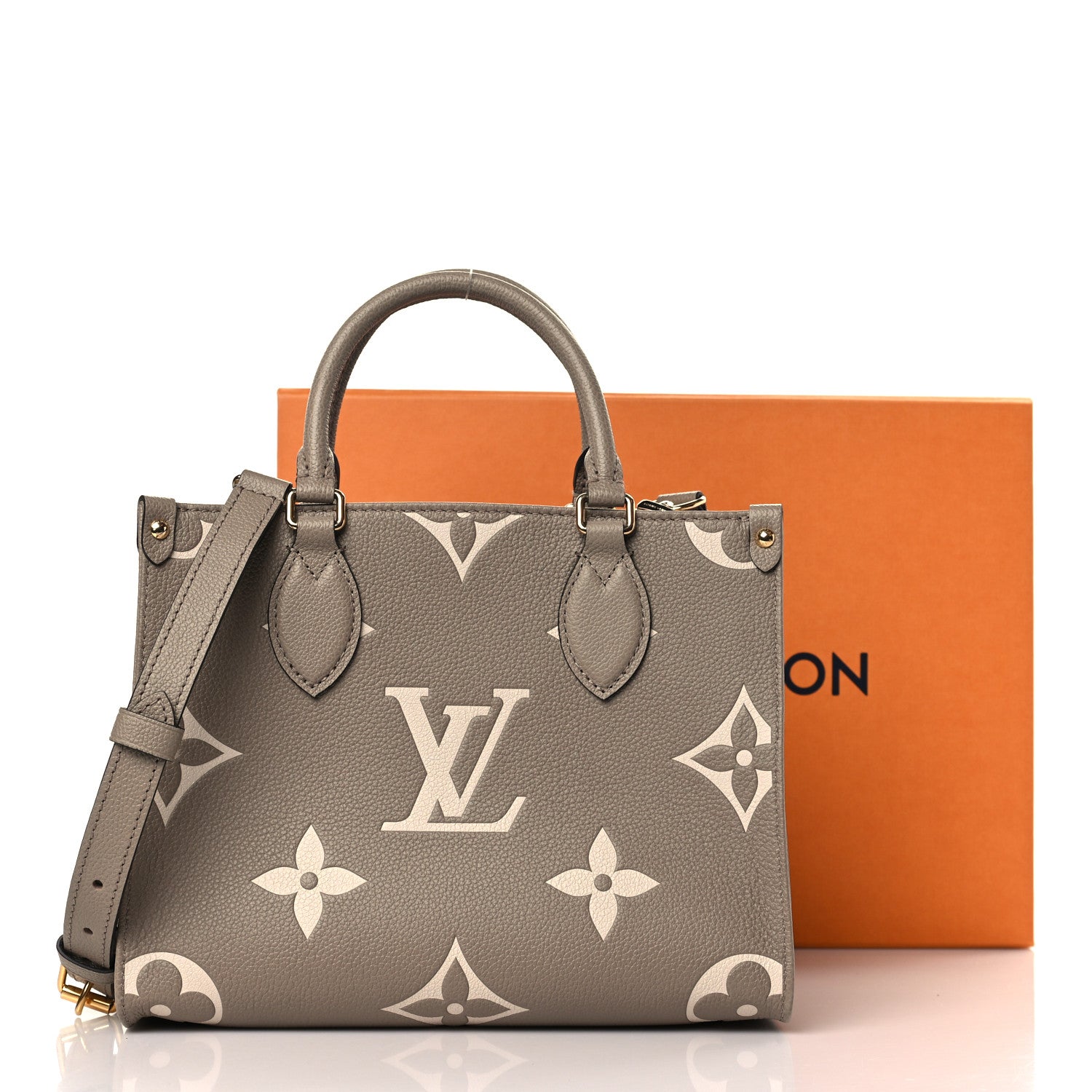 Louis Vuitton Empreinte Monogram Giant Onthego PM Tourterelle Creme 9 of 9