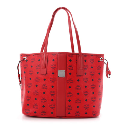 MCM Visetos Medium Liz Reversible Shopper Tote Ruby Red 1 of 17