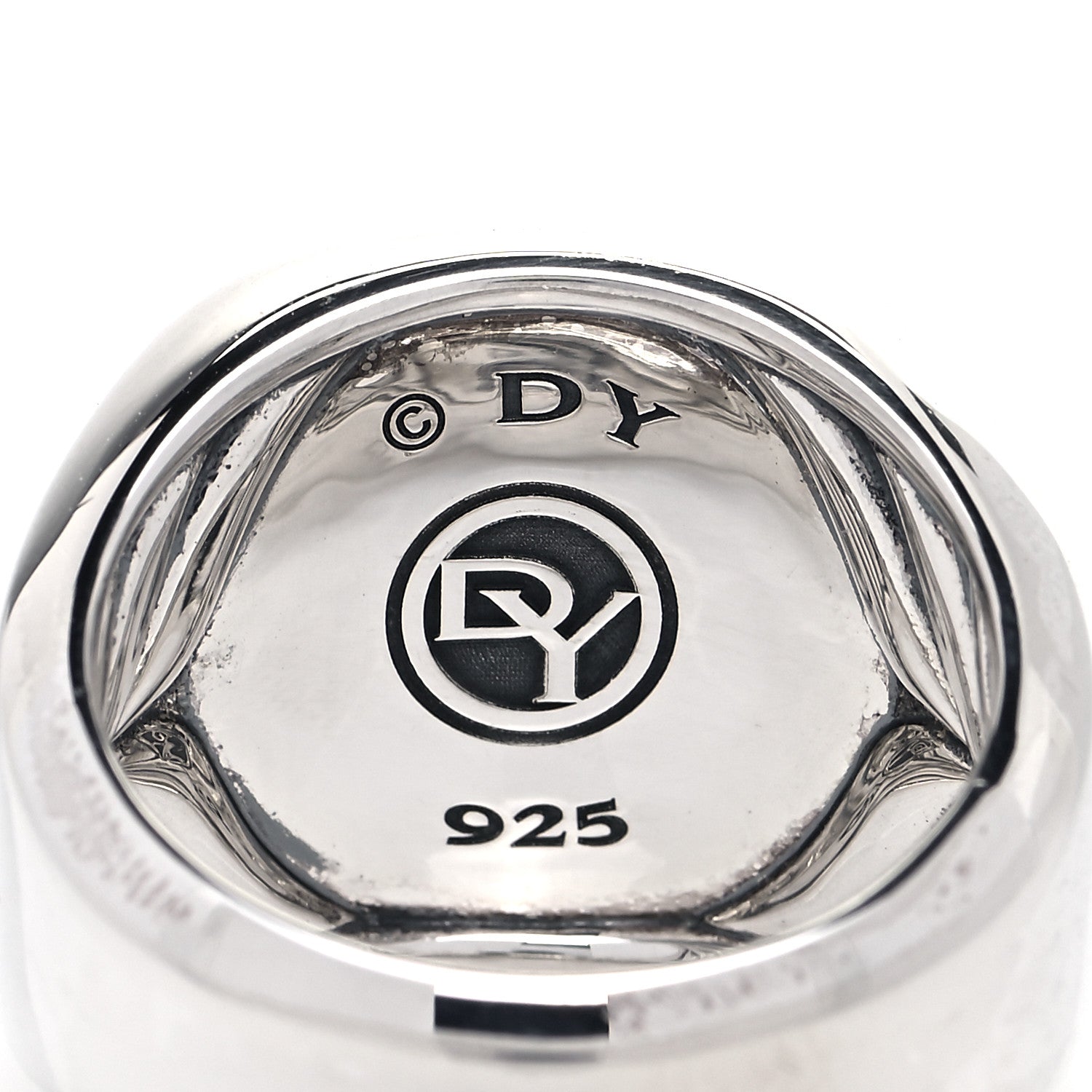 David Yurman Sterling Silver Pietersite Mens Cable Signet Ring 60 9 4 of 6