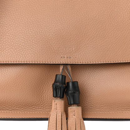 Gucci Cellarius Calfskin Medium Bamboo Daily Flap Shoulder Bag Camelia 7 of 13