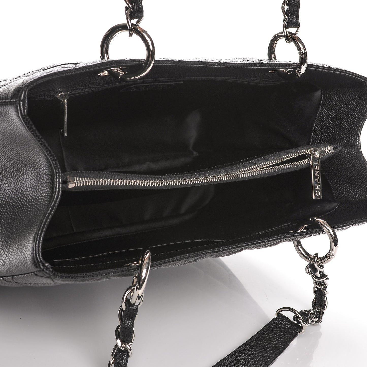 Caviar Quilted Grand Shopping Tote GST Black